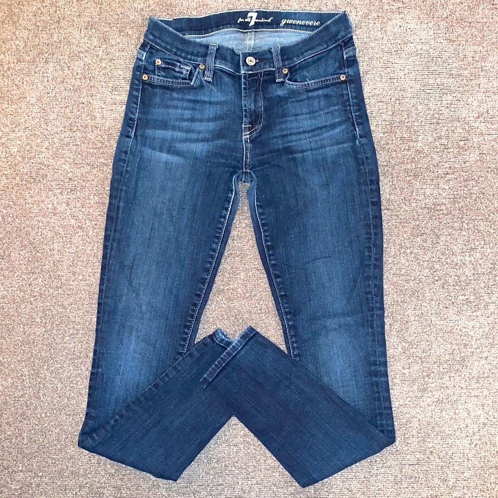 7 For All Mankind Women's Skinny Jeans - Dark Blue